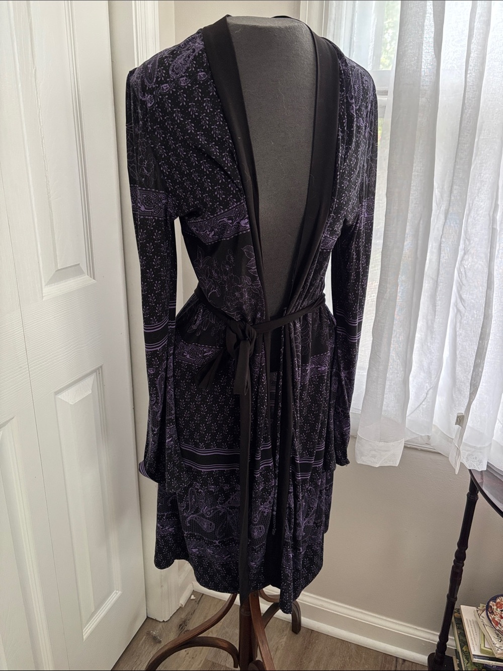 Black and Purple Patterned Robe
